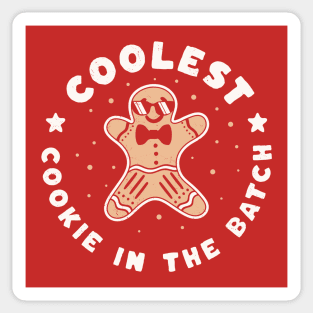 Coolest Cookie in the Batch Family Christmas Gingerbread Man Sticker